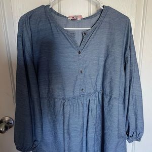 Lucky Brand Button Down Blouse, Size XL